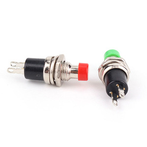 Small 7mm 2 Pins SPST OFF-(ON) 1A 250V AC Normal Open Momentary Mini Push <b>Button</b> Switch - Product Image 2