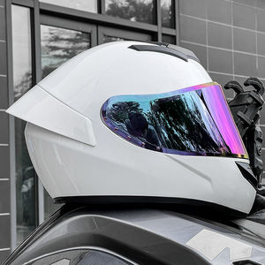 Casco de Moto Integral Unisex con Liberación Rápida Personalizado de ABS Nuevo con Aprobación DOT de Seguridad Ajuste Universal para Mujer con Visor Colorido - Product Image 1
