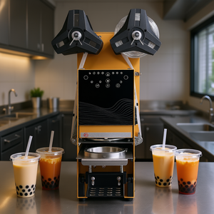 Selladora de Tazas de Té Boba Eléctrica Totalmente Automática de 180 mm, 90-95 mm, con Panel LCD de Control Digital y Sellado por Calor - Product Image 2