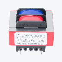 Transformador de potencia encapsulado bajo HongXi 12V/24V EI, bobina de aluminio de 60Hz para entrada eléctrica UL, corriente de 110V EI41, reducción/aumento