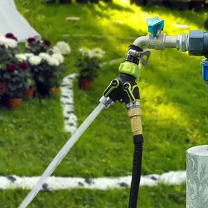 Garden irrigation faucet Three-way shunt courtyard plastic Water distributor Garden tool joint metal Water inlet Water outlet