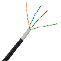 Nuevo cable de red para exteriores MX-STAR 2026, venta directa de fábrica, cat5e ftp 25AWG, 100% cobre, cat5e ftp para exteriores, negro