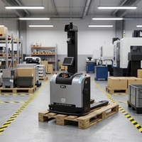Chariot transpalette logistique sans rail ZENS AGV AMR 360 3D Laser LiDAR SLAM certifié CE, 1,5 tonne, 1220 mm, pour allées étroites en entrepôt