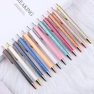 Hot Selling Glittering <b>Gold</b> Metal Novelty Click Ballpoint <b>Pen</b> Creative Shiny Christmas Gift Custom Logo Printing Advertising - Product Image 1