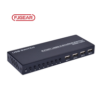FJ-U804 Fjgear Oem Usb2.0 Version 8 In 4 Out Switcher 8 Port Usb Printer Sharing Kvm Switch