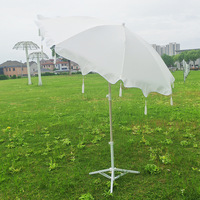 Parasol d'extérieur de luxe à pampilles pour cour, piscine, lanterne, maison de vacances, jardin – Mobilier d'extérieur tendance en polyester