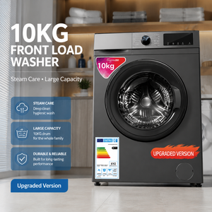 Wasmachine/droger 10kg voor thuisgebruik, voorlader, alles-in-één, roestvrijstalen trommel, slim touchscreen bediening, hoge efficiëntie - Product Image 2