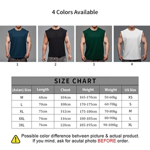 Áo ba lỗ tập gym nam cotton rộng rãi in logo tùy chỉnh, màu đen, dùng cho tập thể hình, chạy bộ - Product Image 2