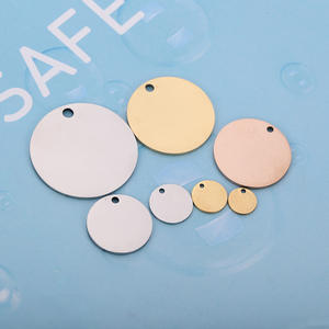 8-30 Mm Rvs Goud Rose Goud Zilver Zwart Tags Hanger Cirkel Schijven - Product Image 5