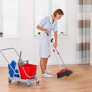 Home Cleaning Supplies Kitchen Brooms and Stand up Dust Pan <b>Magic</b> Combo <b>Set</b> With Long Handle Broom and Dustpan - Product Image 4