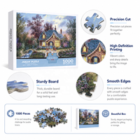 Boîte d'emballage en carton personnalisée avec logo pour puzzles, jeu de puzzle pour adultes et enfants, cadeau, impression numérique, pelliculage, affiche
