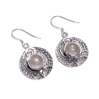 Wonderful-pendientes de plata de ley 925 con forma redonda para mujer, aretes, plata fina, color dorado, venta al por mayor