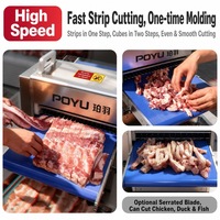Trancheuse haute performance entièrement automatique industrielle commerciale pour viande fraîche bœuf, porc, volaille, 220V/380