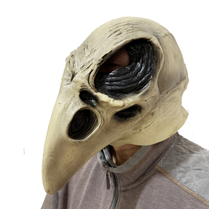 Masque <span class=keywords><strong>de</strong></span> crâne <span class=keywords><strong>de</strong></span> corbeau effrayant en latex, masque fantaisie <span class=keywords><strong>de</strong></span> squelette intégral pour Halloween, accessoires <span class=keywords><strong>de</strong></span> fête d'horreur - Product Image 2