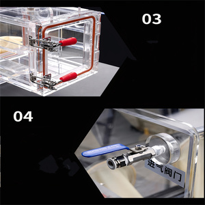 Mini guantera de laboratorio de acrílico transparente aislada ZZ Rhino con sistema de vacío OEM personalizable para laboratorios de física/Biología/química - Product Image 5