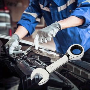 Llave Inglesa Profesional Mini de Boca Abierta con Mango Corto, Trinquete Rápido Bidireccional, Ahorro de Esfuerzo, CRV, Grado de Ferretería para Reparación de Automóviles, Bricolaje - Product Image 5