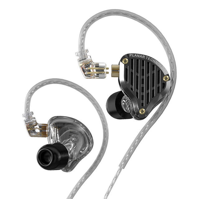 KZ PR3 HiFi In-Ear Monitor 13.2mm Planar Driver Nano Silver-Plated Diaphragm Detachable Cable Wired Earbuds for Audiophile