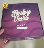 Bouteilles en plastique vides Baby Jeeter avec autocollants en papier personnalisés, emballage personnalisable de haute qualité