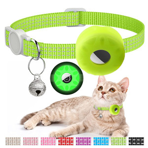 Collier réfléchissant pour chat et chien avec GPS Apple Tracking Rubber Pet Accessory avec Bell Ring Locator & Holder - Product Image 5