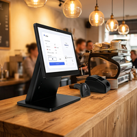 Terminal POS Windows 15.6'' All-in-One Mesin Kasir Desain Tipis Bezel Ramping Layar Sentuh RAM 2GB Hopestar RS623 untuk Retail