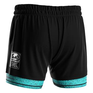 Celana MMA BJJ 2 in 1 Hitam Ringan Bahan Cepat Kering Potongan Ergonomis Dirancang untuk Pesilat Profesional - Product Image 3