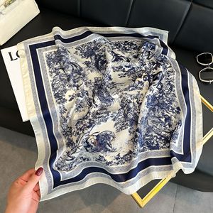 New Fashion <strong>Women's</strong> Stylish Square Neck <strong>Scarves</strong> 70cm <strong>Designer</strong> Custom Printed Luxury Brand Head Hair Ties <strong>Scarf</strong> - Product Image 6