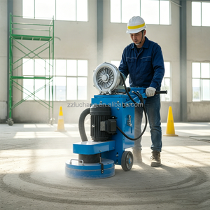 Meuleuse industrielle pour sols en <span class=keywords><strong>béton</strong></span> avec moteur et aspiration de poussière externe pour le ponçage et le polissage des sols d'entrepôt, haute efficacité - Product Image 1