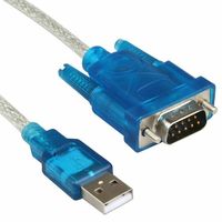 Cable de Serie USB 2,0 a RS232, convertidor de adaptador hembra de alta calidad, transparente, DB9