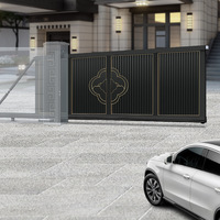 Elektrische, spoorloze, automatische, intrekbare, luxe, moderne garagepoort van aluminiumlegering, windbestendig, met afstandsbediening, geschikt voor scholen