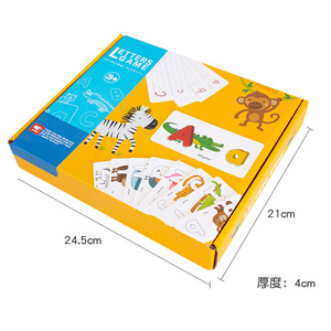 Di grandi dimensioni doppio colore in <span class=keywords><strong>legno</strong></span> per bambini Cartoon lettera gioco superiore e minuscolo può essere cancellato scritto <span class=keywords><strong>su</strong></span> materiale cartaceo - Product Image 2