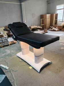 Modern Pink Leather Gold Base 4 Motors <b>Electric</b> Cosmetic Therapy Salon Bed Luxury Reclining Beauty Shop Massage <b>Table</b> with Stool - Product Image 4