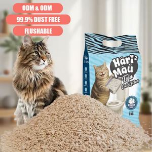 Arena para Gatos de Tofu Triturado Biodegradable y Ecológica, con Aglutinación Rápida - Product Image 1