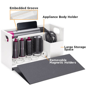 Soporte para Estilizador <span class=keywords><strong>Airwrap</strong></span> HAB-07, Organizador de Herramientas para el Cabello, Estante de Almacenamiento Magnético Grande, Soporte para Secador de Pelo de Baño o Salón, <span class=keywords><strong>Caja</strong></span> Organizadora de Escritorio - Product Image 3