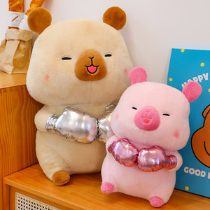 Peluche de Capibara Boxeador, Animal de Peluche Gigante, Cojín Abrazable, Juguetes de Peluche para Niños, Compañero para la Hora de Dormir, Peluches Kawaii - Product Image 2