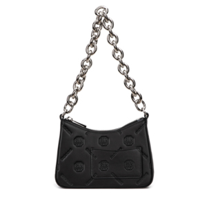 2024 vente chaude <span class=keywords><strong>noir</strong></span> <span class=keywords><strong>sac</strong></span> en cuir véritable luxe sous les bras <span class=keywords><strong>sac</strong></span> à main femmes <span class=keywords><strong>sac</strong></span> de selle avec chaîne en métal <span class=keywords><strong>argent</strong></span>é logo personnalisé - Product Image 1