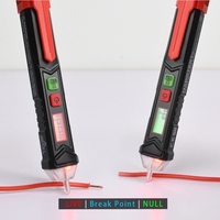 Probador de bolígrafo eléctrico HT100 1200V AC, comprobador de corriente de fuga de alto voltaje seguro de bolsillo sin contacto, aprobado por la CE para comprobar salidas