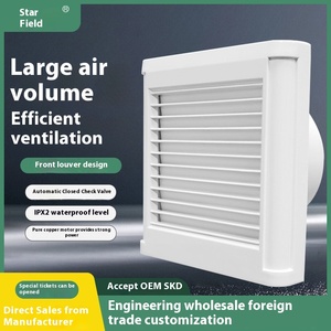 Usine directe personnalisable 110V/220V flux axial avant persienne fenêtre en verre muet <span class=keywords><strong>salle</strong></span> <span class=keywords><strong>de</strong></span> <span class=keywords><strong>bain</strong></span> Ventilation ventilateur d'extraction ODM ventilateur d'extraction - Product Image 5