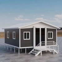 Villa modulaire préfabriquée de luxe en acier finition de haute qualité pour usage résidentiel haut de gamme, extensible, type maison-conteneur, avec salle à manger