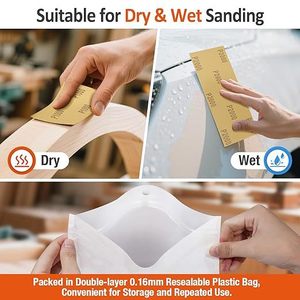Sanding Discs 9x3.6 Inch 120-3000 Grit Silicon Carbide Wet Dry Adhesive Backed For Grinding Polishing - Product Image 2