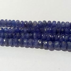 Tanzanite Rondelle Forme Facettes Perles De Pierres Précieuses En Vrac Poli À La Main Fabrication De Bijoux Pierre En Gros Collier Prix Par Brin - Product Image 4