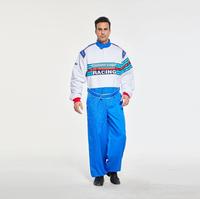 Tenue de pilote de course pour accessoires de cinéma, combinaison de course classique avec blocs de couleur et logo personnalisé