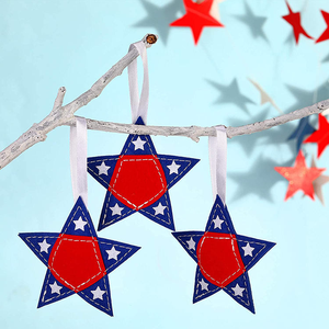 Décoration suspendue en feutre durable en forme d'étoile, nouvelle conception, best-seller mondial, pour le salon, usage quotidien - Product Image 4