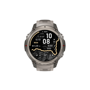 Montre connectée de randonnée GPS DM59 avec écran AMOLED, étanche 5ATM, cartes hors ligne, suivi de trajet et altimètre, moniteur d'émotions et de stress - Product Image 1