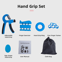 Kit de Entrenamiento para Fortalecer el Agarre (Paquete de 5), Agarrador de Mano con Resistencia Ajustable para Entrenamiento de Antebrazos
