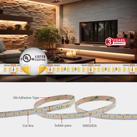 Bande LED Dimmable Haute Densité SMD2835 224 LED/m Connectée par USB 10mm 24V Ra80 2700K 6500K 4000K 120lm/W Conforme RoHS/CE