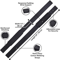 Vente en gros de bracelets de fitness élastiques avec logo personnalisé sangles d'haltères pour le sport et l'entraînement avec bandes auto-agrippantes pour l'haltérophilie