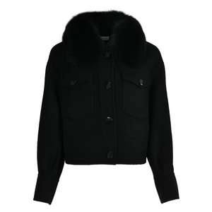 Benutzer definierte Double-Face Outdoor Jacken Wende Echtpelz Kragen Vintage Mode Luxus Elegante Outwear Jacke für Frauen Winter - Product Image 6