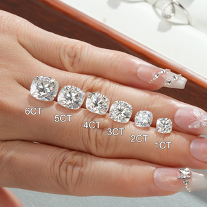 Diamant Moissanite en vrac de qualité supérieure Goldleaf, couleur D, pureté VVS, taille coussin, 1 carat, diamants Moissanite en vrac de couleur - Product Image 6