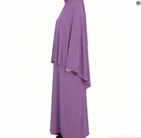 Abaya de Luxe Élégante Khimar Style Modeste Beige Robe Longue Musulmane Vente en Gros Dubaï Turquie Design en Mousseline