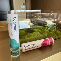 LONCOOL Mastic silicone 1:1 inodore à faible teneur en COV, adhésif peignable pour fixation de miroirs, verre et métal en construction